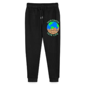 Rette die Erde und rette Leben - Stanley/Stella Teenager Bio Jogginghose Mini Mover  - Schwarz - Vorne