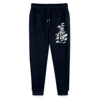 E-Gitarre mit scratch Effekt - Musiker und Bands - Stanley/Stella Teenager Bio Jogginghose Mini Mover  - Navy - Vorne