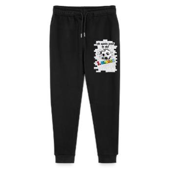 Einschulung - 1. Klasse - Fußball Mauer Durchbruch - Stanley/Stella Teenager Bio Jogginghose Mini Mover  - Schwarz - Vorne