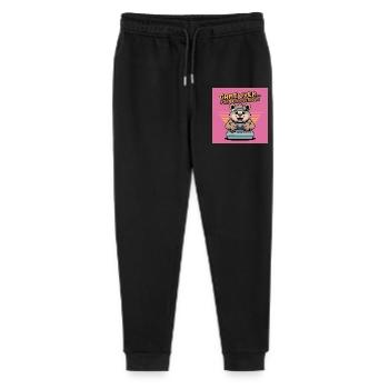 Teddybär Gierczak Lustiges Retro-Thema - Stanley/Stella Teenager Bio Jogginghose Mini Mover  - Schwarz - Vorne