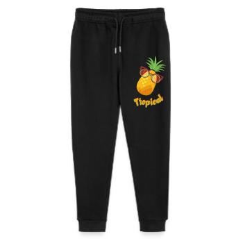 Tropische Ananas mit Sonnenbrille - Stanley/Stella Teenager Bio Jogginghose Mini Mover  - Schwarz - Vorne