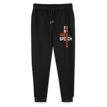 Free Speech Word Art Design - Stanley/Stella Mini Mover Teen Organic Jogging Trousers  - black - Front