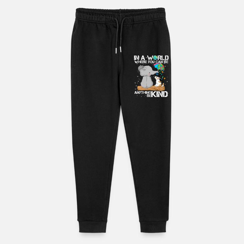 Sensibilisation à l’autisme Chien éléphant - Pantalon de jogging bio Mini Mover Stanley/Stella Ado  - noir