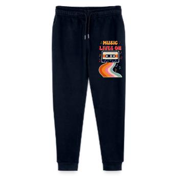 Retro Cassette Tape Shirt – Music Lives On Vintage - Stanley/Stella Mini Mover Teen Organic Jogging Trousers  - navy - Front