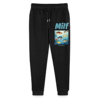 Man I love fishing - Stanley/Stella Mini Mover Teen Organic Jogging Trousers  - black - Front
