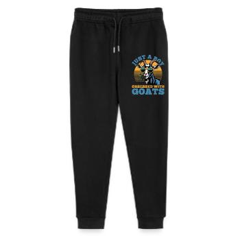 Funny Farm Animal Goat - Stanley/Stella Mini Mover Teen Organic Jogging Trousers  - black - Front
