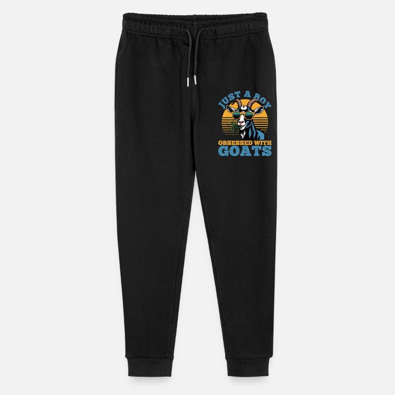 Drôle d’animal de la ferme chèvre - Pantalon de jogging bio Mini Mover Stanley/Stella Ado  - noir
