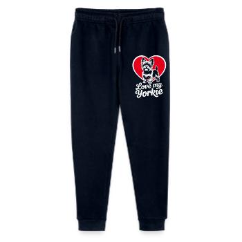 Yorkie Love Heart Design - Stanley/Stella Mini Mover Teen Organic Jogging Trousers  - navy - Front