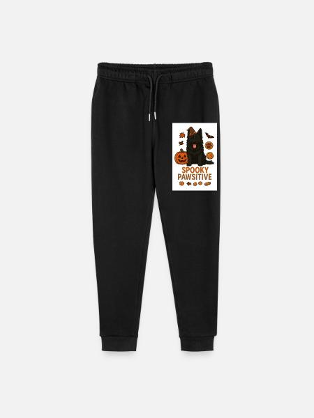 Spooky Pawsitive - Stanley/Stella Mini Mover Teen Organic Jogging Trousers  - black