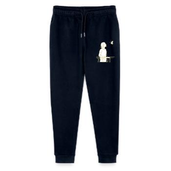 View of the butterfly - Stanley/Stella Mini Mover Teen Organic Jogging Trousers  - navy - Front
