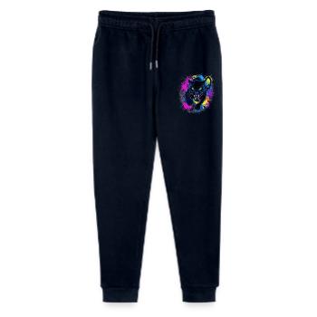 Neon Panther Color Explosion - Stanley/Stella Mini Mover Teen Organic Jogging Trousers  - navy - Front