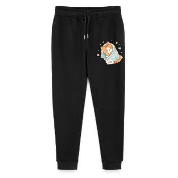 Chat douillet sous couverture étoilée Cozy - Pantalon de jogging bio Mini Mover Stanley/Stella Ado  - noir - Devant