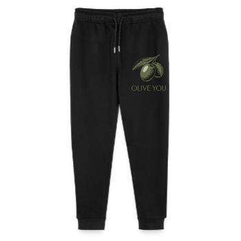 Olive You – Clean Minimal - Stanley/Stella Teenager Bio Jogginghose Mini Mover  - Schwarz - Vorne