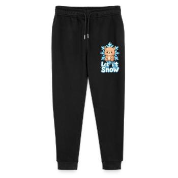Winterbär Let It Snow - Stanley/Stella Teenager Bio Jogginghose Mini Mover  - Schwarz - Vorne
