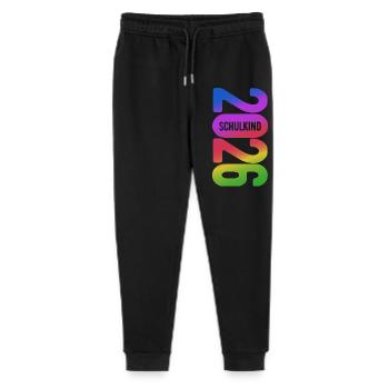 Schulkind 2026 - Einschulung - Erstklässler - Stanley/Stella Teenager Bio Jogginghose Mini Mover  - Schwarz - Vorne
