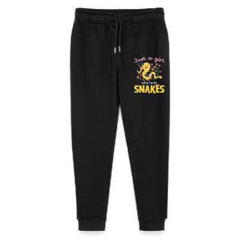 Nur ein Mädchen liebt Schlangen - Stanley/Stella Teenager Bio Jogginghose Mini Mover  - Schwarz - Vorne