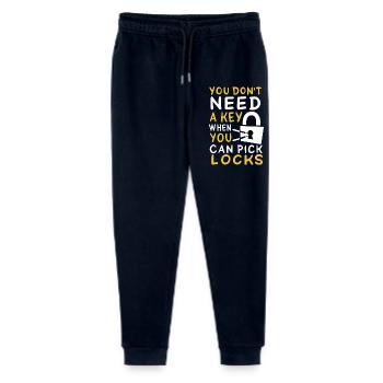 Funny Locksmith Picking Locks Hobbyist Graphic - Stanley/Stella Mini Mover Teen Organic Jogging Trousers  - navy - Front