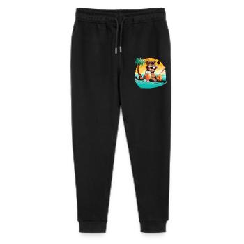 Lama am Strand im Sonnenlicht - Stanley/Stella Teenager Bio Jogginghose Mini Mover  - Schwarz - Vorne