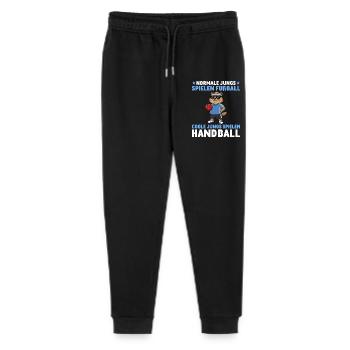 Joueur de handball marmotte Les garçons cool jouent au handball - Pantalon de jogging bio Mini Mover Stanley/Stella Ado  - noir - Devant
