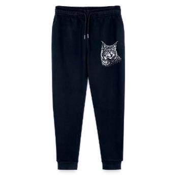 Lynx - realistic lynx graphics - Stanley/Stella Mini Mover Teen Organic Jogging Trousers  - navy - Front