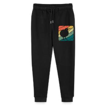 Nouvelle-Zélande Oiseau Kiwi mignon Rétro Vintage NZ - Pantalon de jogging bio Mini Mover Stanley/Stella Ado  - noir - Devant