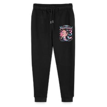 Mermaid 3rd Birthday 3 Years - Stanley/Stella Mini Mover Teen Organic Jogging Trousers  - black - Front