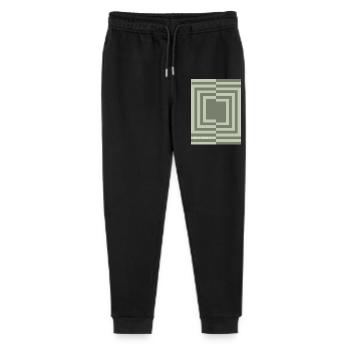 Symétrie silencieuse Affiche géométrique minimale - Pantalon de jogging bio Mini Mover Stanley/Stella Ado  - noir - Devant