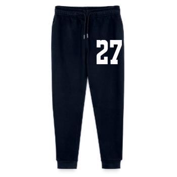 Ziffern 27 Kontrast-Design - Stanley/Stella Teenager Bio Jogginghose Mini Mover  - Navy - Vorne