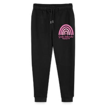 Große Schwester 2027 Regenbogen rosa - Stanley/Stella Teenager Bio Jogginghose Mini Mover  - Schwarz - Vorne