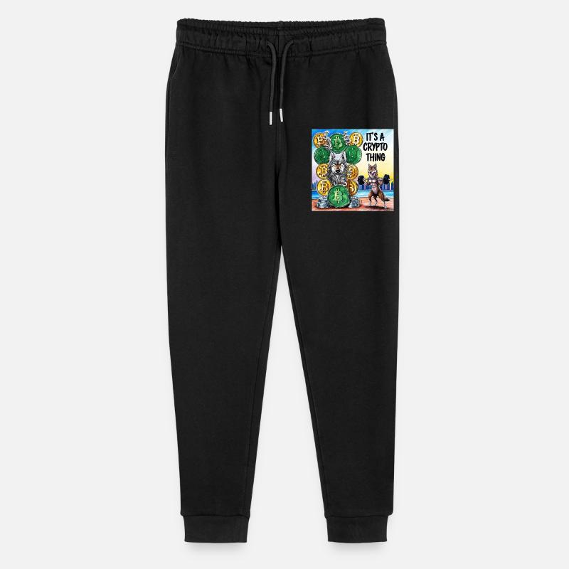 Le Crypto Wolf et le Fox Power - Pantalon de jogging bio Mini Mover Stanley/Stella Ado  - noir