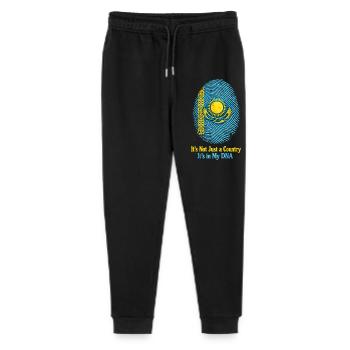 Empreinte génétique Kazakhstan - Drapeau Proud Roots - Pantalon de jogging bio Mini Mover Stanley/Stella Ado  - noir - Devant