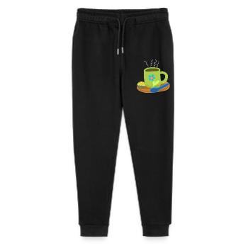 Tasse Kaffee Praline Konditor Genuss  - Stanley/Stella Teenager Bio Jogginghose Mini Mover  - Schwarz - Vorne