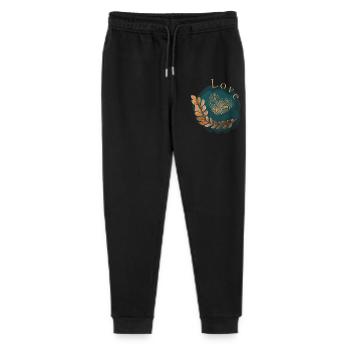 Conception d’empreintes digitales en forme de cœur d’amour - Pantalon de jogging bio Mini Mover Stanley/Stella Ado  - noir - Devant