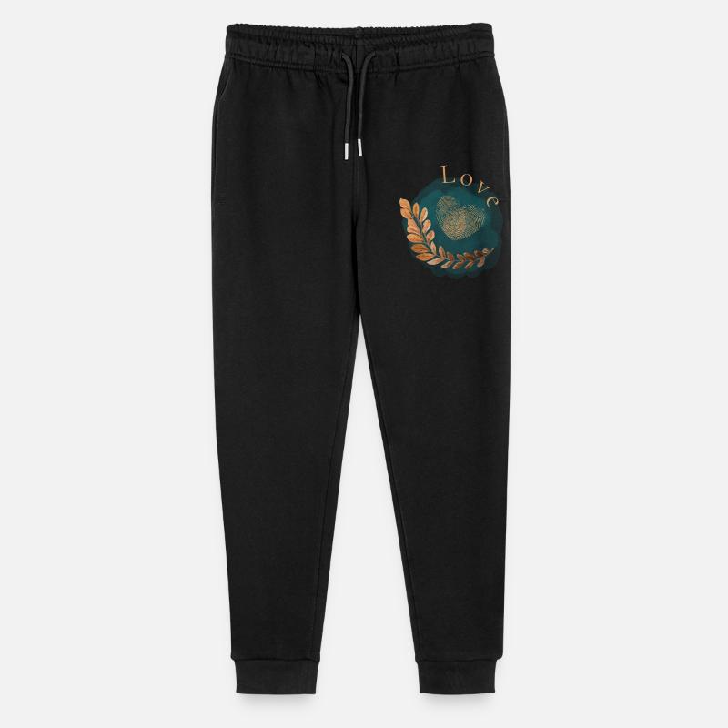 Conception d’empreintes digitales en forme de cœur d’amour - Pantalon de jogging bio Mini Mover Stanley/Stella Ado  - noir