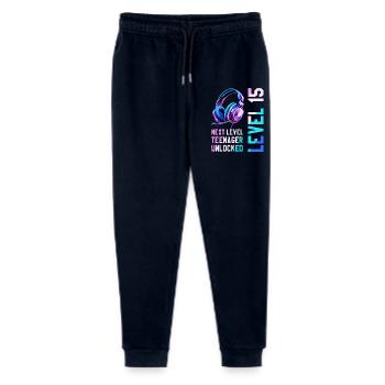 15. Geburtstag Junge Mädchen Teenager Level 15 - Stanley/Stella Teenager Bio Jogginghose Mini Mover  - Navy - Vorne