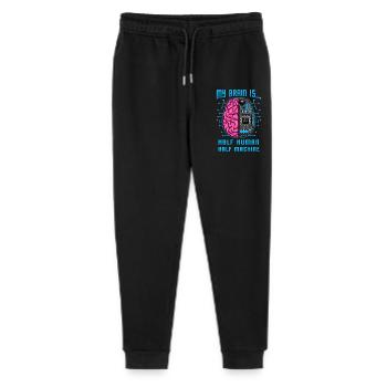 Half Human Half Machine Brain AI Graphic - Stanley/Stella Teenager Bio Jogginghose Mini Mover  - Schwarz - Vorne