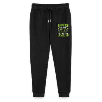 Gamer Saying Level Up Neon - Stanley/Stella Mini Mover Teen Organic Jogging Trousers  - black - Front