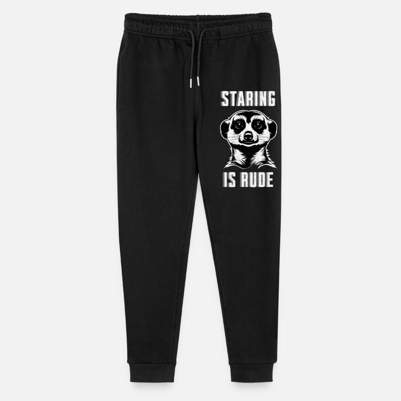 Fixer des suricates est impoli - Chemise drôle d’animal - Pantalon de jogging bio Mini Mover Stanley/Stella Ado - noir