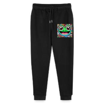 Frog Pop Art - Stanley/Stella Mini Mover Teen Organic Jogging Trousers  - black - Front