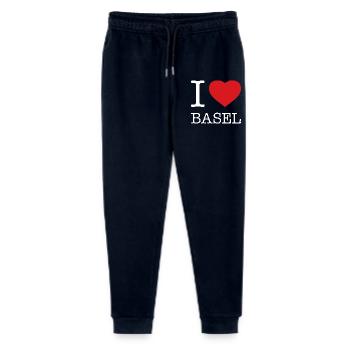 I LOVE BASEL - Stanley/Stella Mini Mover Teen Organic Jogging Trousers  - navy - Front
