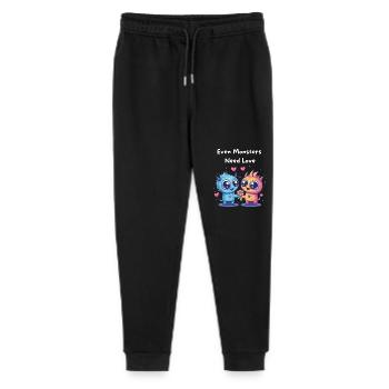 Even Monsters Need Love - Süße Monster - Stanley/Stella Mini Mover Teen Organic Jogging Trousers  - black - Front