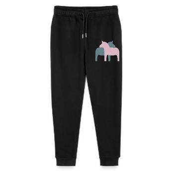Dala Horse Couple Horses Love Wedding Decoration Love - Stanley/Stella Mini Mover Teen Organic Jogging Trousers  - black - Front