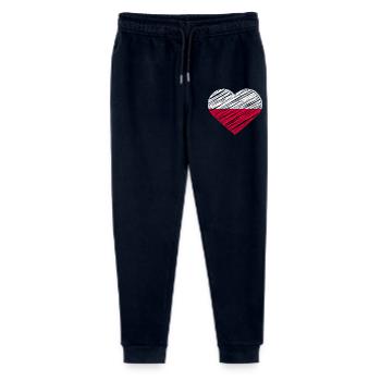 Drapeau Cœur à l’huile – Cadeau Pologne Amour Rouge Blanc - Pantalon de jogging bio Mini Mover Stanley/Stella Ado  - marine - Devant