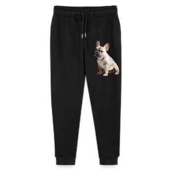 French Bulldog Low Poly Design - Stanley/Stella Mini Mover Teen Organic Jogging Trousers  - black - Front
