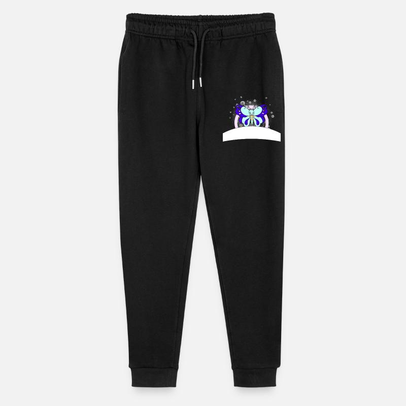 Papillon coloré avec champ d’écriture - Pantalon de jogging bio Mini Mover Stanley/Stella Ado  - noir