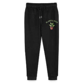 Pflanzenliebe mit Topfpflanze im Cartoon Stil - Stanley/Stella Teenager Bio Jogginghose Mini Mover  - Schwarz - Vorne