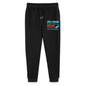 Human Cable Social Recharge humor - Stanley/Stella Mini Mover Teen Organic Jogging Trousers  - black - Front