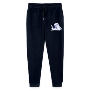 Senior Writer with Pen Drawing - Stanley/Stella Mini Mover Teen Organic Jogging Trousers  - navy - Front