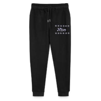 Nino Lavendel und Spitze - Stanley/Stella Teenager Bio Jogginghose Mini Mover  - Schwarz - Vorne