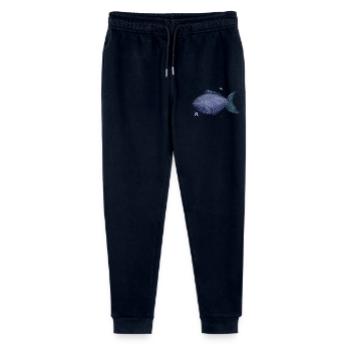 Poisson corail azur en écailles violettes - Pantalon de jogging bio Mini Mover Stanley/Stella Ado  - marine - Devant